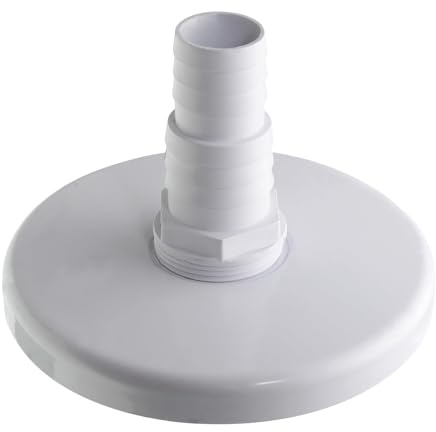 Talleros Schwimmbad Skimmer Vakuumschlauch Adapterplatte für Hayward SP1090 SP1091 SP1092, Überirdischer Schwimmbad Skimmer Vakuumplatte mit 1-1/4 und 1-1/2 Zoll Schlauchbogen (A)