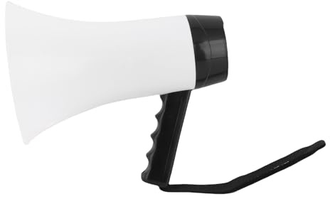 ZASCHMOY Megáfono Portátil Bullhorn Potente Megáfono de 30 W con Función de Grabación de 300 Segundos, Distancia de Transmisión de 500 Metros, Batería de 10 Horas de Duración, Batería de 3500 MAh y