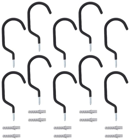 LALADEFIEE 10pcs Heavy Duty Bike Hooks Metal Wall Mounted Bicycle Hangers Pedal Mount Bike Storage Rack for Garage Organization and Indoor Cycling