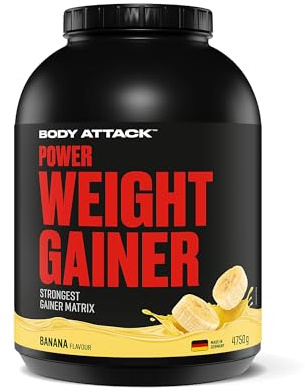 Body Attack Power Weight Gainer Banana, 1er Pack (1 x 4.75 kg)