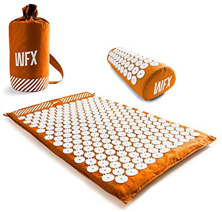 DoYourFitness x WFX Akupressurmatte Set »Jimuta« inkl Akupressur-Kissen - Acupressure Mat zur Massage, Entspannung, Stimulation und Meditation - Orange