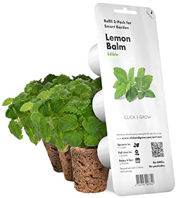 Click & Grow, Recambio Cápsulas de Cultivo de Melisa, Kit de 3 Cápsulas