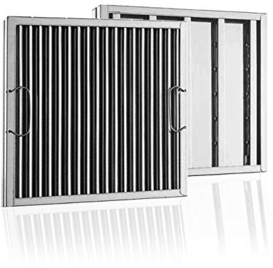 Captrate SOLO Stainless Steel Baffle Restaurant Hood Filter, 16 high x 16 wide