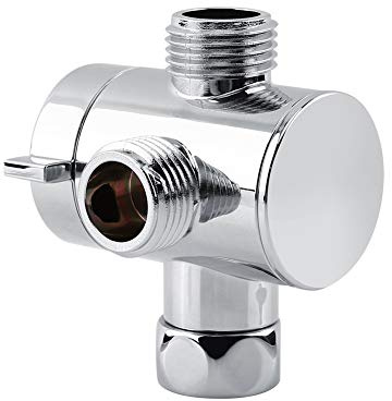 MAGT 3 Wege Umschaltventil, G1/2 Zoll Dusche Umschaltventil Badezimmer Duschkopf Umschaltventil 3 Wege Umschalter Adapter Ventil für WC Bidet Bad
