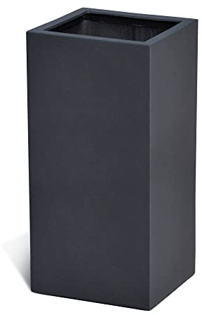 Eschbach® Pflanzkübel HIGH Cube 35 Anthrazit Schwarz Quadratisch * 35 x 35 x 70 cm * 10 Jahre Garantie