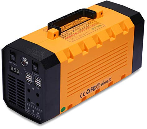 HJGHY 288Wh 500W Portable Power Station Solar Generator Rechargeable Backup Lithium Battery with AC/DC/USB Output Flashlight for CPAP Camping Travel Laptop,220V