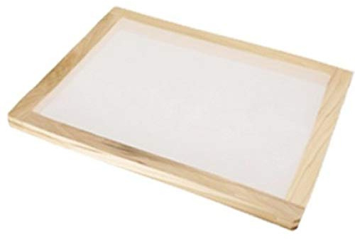 CPL Fabbrika Siebdruckrahmen für Zeichnung A4. 77 Fäden aus weißem Polyester-Leinwand, Rahmen aus Holz im Lieferumfang enthalten