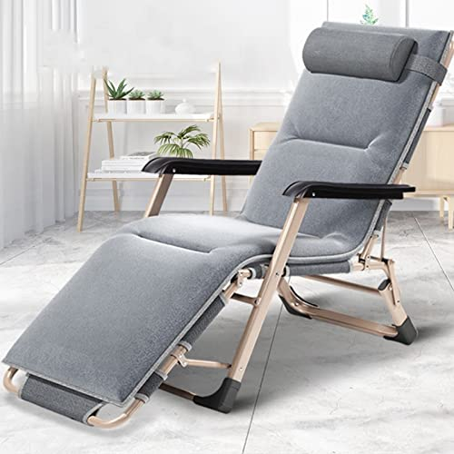 Gartenliege Sonnenliege Liegestuhl，Klappbar Liege Garten Relaxliege Klappsessel Liegen Sonnenstuhl Balkonliege Camping Stuhl Kippliege Strandliege Bäderliege, Grau, FJH036HJF. (Color : Grey)