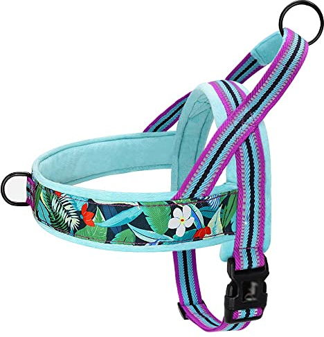Hundegeschirr Weste No Pull Nylon Reflektierende Welpengeschirre für kleine mittelgroße Hunde Verstellbares Outdoor Walking Pet Harness Mops