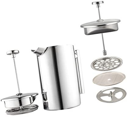 Zerodeko Stainless Steel Double Design Multi-Function Infuser for Tea and Coffee Easy to Clean Beverage Pot for Home Use
