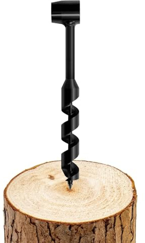 Long Scotch Eye Hand Wood Auger Drill Bit,1 Inch Hand Auger Wrench Manual Hole Maker for Bushcraft Settlers Gear Backpack & Camping Survival Tool (3/4 x 10)