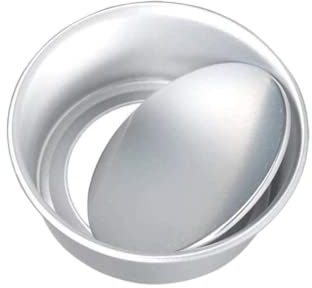 Cake Ring Non-Stick Aluminum Round Cake Mold with Removable Bottom for Cake Baking 2Pcs 7Inch