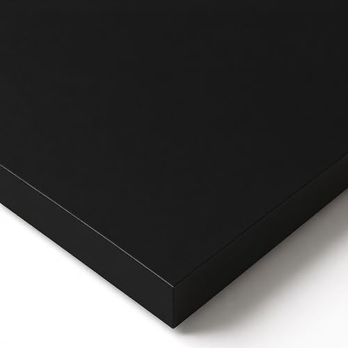 POKAR Tischplatte 200x80 cm | Schreibtischplatte 25 mm Stärke | Ideal für höhenverstellbare Schreibtische und Esstisch | Robuste und Langlebige | Made in Europe | Schwarz