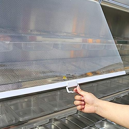 Tenda A Rullo in Plastica Trasparente - Copertura per Alimenti,Tenda Avvolgibile per Congelatore Vetrina Armadio Frigorifero Supermercato,Multi-Taglie Personalizzabile (W105xH150cm)