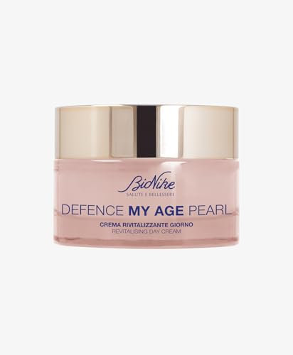 Bionike Defence My Age Pearl - Crema Viso Giorno Antiage con Acido Ialuronico, Contrasta le Prime Rughe e Segni dell'Età, Illumina e Idrata la Pelle, Leviga e Rivitalizza il Viso, 50 ml