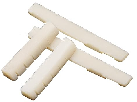 Gitarrenknochenbrücke, Akustikgitarre, Rinderknochen, Sattel, Schlitzknochen, Akustikgitarre, Stegstift, Ersatz, natürlicher Knochen und Steg
