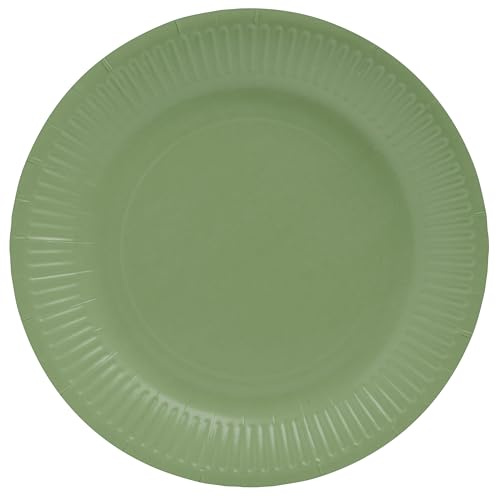 Pronappe 20 Assiettes Carton Ø23cm Vert olive