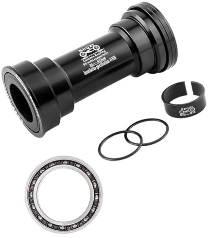 Baoblaze Fahrrad-Tretlager 22 mm 24 mm Einpresslager Lager Reparatur Zubehör für BB86 BB90 BB92 Integriertes Einpressen zum Radfahren, Schwarz