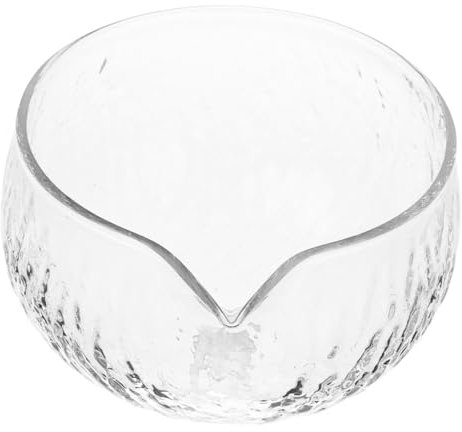 MAGICLULU Matcha Bowl with Spout Glass Tea Bowl Reusable Japanese Style Daily Use Glass Matcha Cup Household Tea Fair Cup Replacement