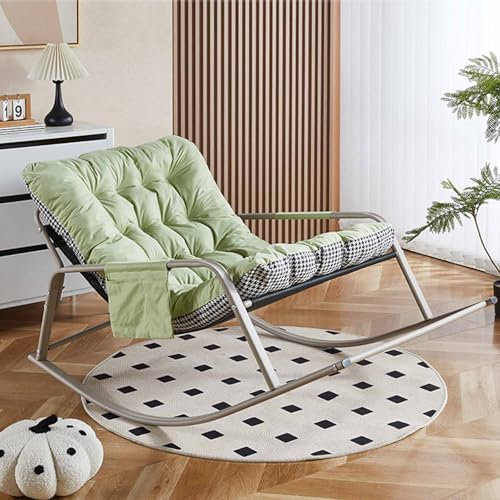 RYDZCLH Doppelter Bequemer Schaukelstuhl Mit Weichem Kissen Für Das Schlafzimmer, Atmungsaktiver Schaukelstuhl Für Das Wohnzimmer, Moderner Loungesessel Für Den Balkon, Schwerelosigkeitsstühle Mit