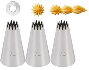 #32 Piping Nozzle,Icing Piping Tip for Cake and Cupcake Decorating,3 Pcs