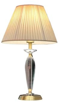 MOOWI Table Lamps Traditional Ornate Style Table Lamps High Cut Glass Crystal Table Lamps Decoration Living Room Bedroom House Nightstand Home Nightstand Lamps(Champagne Color,Dimmer)