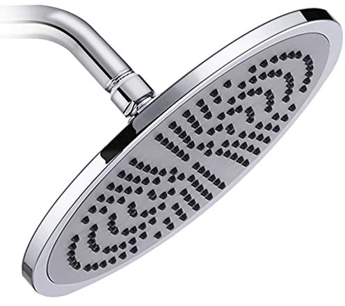 Kromfinish 23 cm regnduschhuvud högt tryck ökar lätt att rengöra silikonmunstycken helkroppstäckning enkel installation