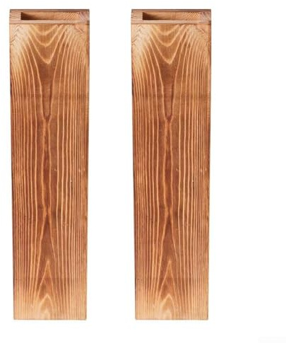 Zilimontt 2 Stück Wandvasen aus Holz, Wand-Pflanzgefäße, Vase, Holz-Wanddekoration für getrocknete Blumen und Pflanzen, moderne Bauernhaus-Wandvasen für Wohnzimmer, Küche, Büro