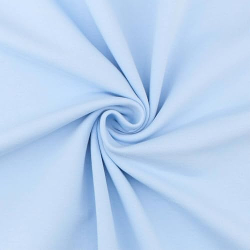French Terry Stoff Clea, uni hellblau (Länge am Stück: ab 50cm / Breite: 155cm)