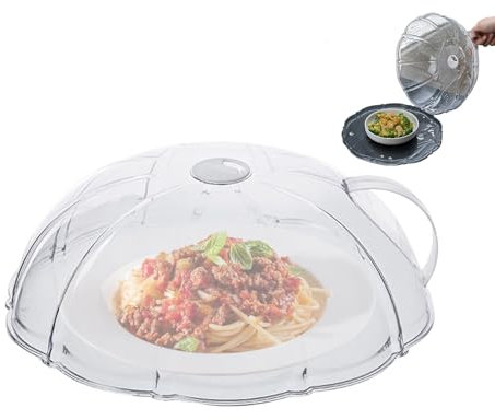Housse Anti-Éclaboussures Micro-Ondes | Couvercle de Cuisson pour Four - Couvercle Anti-Projections Avec Poignée Pour Cuisson Vapeur Et Réchauffage Repas