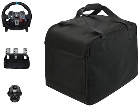 XBERSTAR Storage Bag for Logitech G29 Steering Wheel Brake Pedal Gearshift Carrying Case Portable Travel Handbag