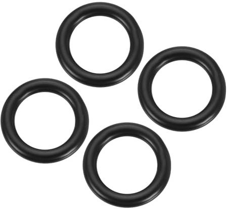 PATIKIL Metall O-Ringe 5mm x 20mm 304 Edelstahl Schwarz 4 Stück
