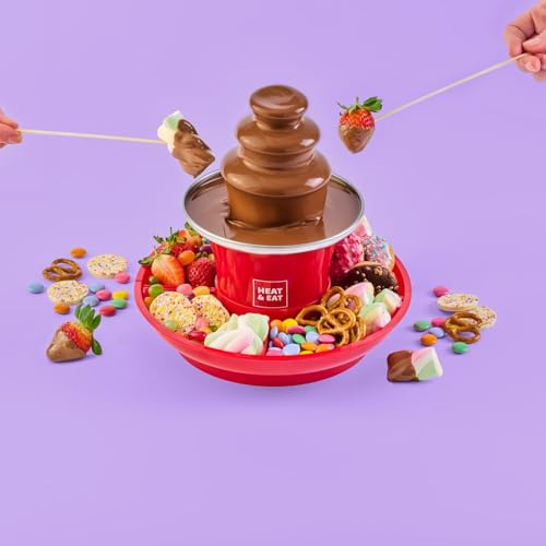 Heat & Eat Chocolate Fountain With Serving Tray - Features: Serving Trays Included, Ideal For Parties, Easy To Grab And Dip Treats,Three Tiers Of Chocolate, For Every Chocolate Lover