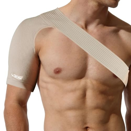 Shoulder Compression Sleeve Women Men,Adjustable Compression Sleeve Support,Bendable Arm Rotator Cuff Brace,One Size Fits All Shoulder Support Brace,for Warp Arm Sling For Pain Relief,Sleep,Injury