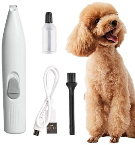 Hundtrimmar, Elektrisk Trimmer för Hundklippning med Lamp, Rakapparat för Tjockhåriga och Trimmare Hundar, För, Små, MellanHundar Och, Daglig Användning, Resor, Lägenhet