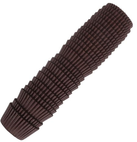 IMIKEYA Envoltorios para Cupcakes de Papel Natural Resistentes Grasa, Tamaño Mediano, Color Café, 500 Unidades para Repostería, Moldes para Hornear Mini Muffins y Pasteles en Fiestas