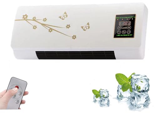 Aire acondicionado sin conductos, unidad de pared 2 en 1 con calor y frío, súper silencioso con control remoto, fácil instalación para el hogar y la oficina