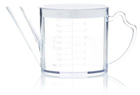 KitchenCraft Soßenfettabscheider, Kunststoff, transparent/weiß, 5 ml