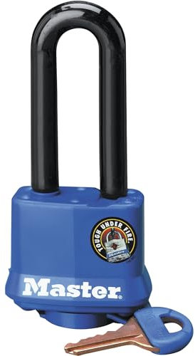 312DLH Lucchetto per lucchetto con perno in acciaio laminato, blu