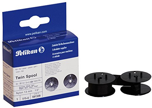 Pelikan Farbband Gruppe 51 S+U Nylon für Canon/Facit/Sharp, 13 mm x 6 m, schwarz