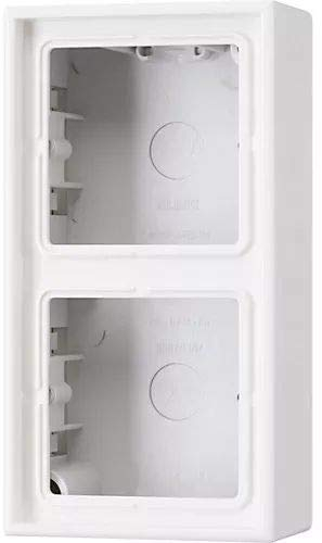 JUNG LS582AWW Caja de Superficie, Doble, 152 x 81 x 47mm, Negro, Duroplástico, Brillante