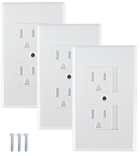 Mommy's Helper Safe Plate Electrical Outlet Covers Standard, White, 3 Pack