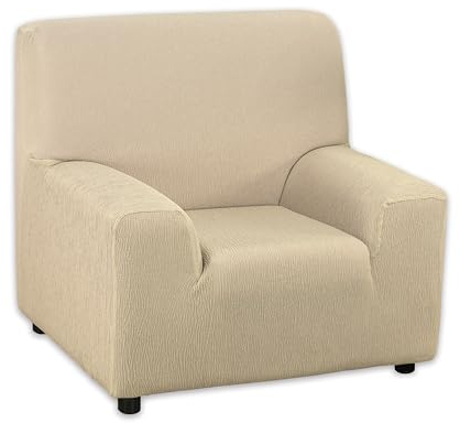 Martina Home Emilia Elastischer Sofabezug für 1-Sitzer, Beige, von 70 bis 110 cm Breite