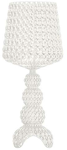 Kartell Mini Kabuki, Lampada da Tavolo Dimmerabile, Bianco Coprente, 30 x 70 cm, Indoor