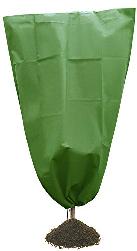 Plant Frost Protection Fleece Jacket Warming Heavy Duty Garden Plant Cover for Plants in Harsh Weather, 2 Pack 1.0m x 1.6m (Dark Green)