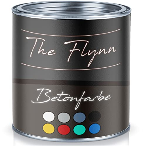 The Flynn Betonfarbe hochwertige Bodenfarbe Fassadenfarbe Hoch-elastische Kunststoffbeschichtung ohne Grundierung auf Boden Wand Beton Putz Zement Mauerwerk Stein (1 L, Lichtgrün (RAL 6027))
