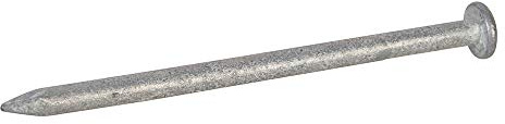 1KG 230 Pack Round Wire Nails -65mm x 3.35mm GALVANISED STEEL Nail - Strong Outdoor / External Rust Resistant Carpentry Wood Fixings - Timber Joist & Stud Woodwork Wide Head Hammer Construction Pins