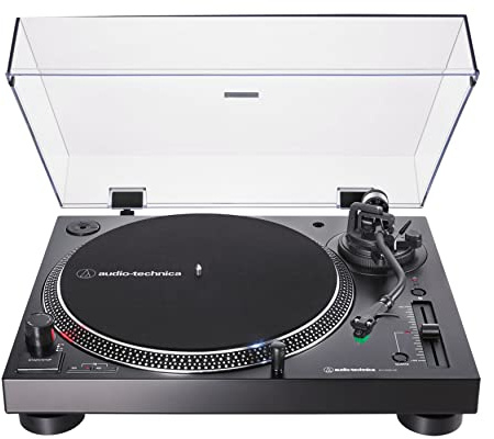 Audio-Technica AT-LP120XBT-USB-BK Wireless Direct-Drive Turntable (Analog, Wireless & USB), Fully Manual, 3 Speed, Convert Vinyl to Digital, Built-in Pre-Amp, Black