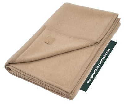 Ritter Decken Cashmera Kaschmirdecke 150 x 100 cm - Creme | Luxuriös weiche Wolldecke aus 100% Kaschmir, temperaturausgleichend, ideal als Wohn-, Tages- & Kuscheldecke, Made in Germany