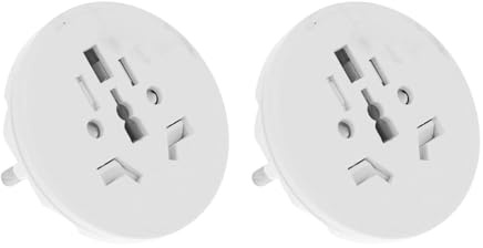 2 Pezzi Adattatore Universale da Viaggio, Convertitore Da Spina Italiana 10A a Presa UK USA AUS CN, Adattatore Italia verso Mondo